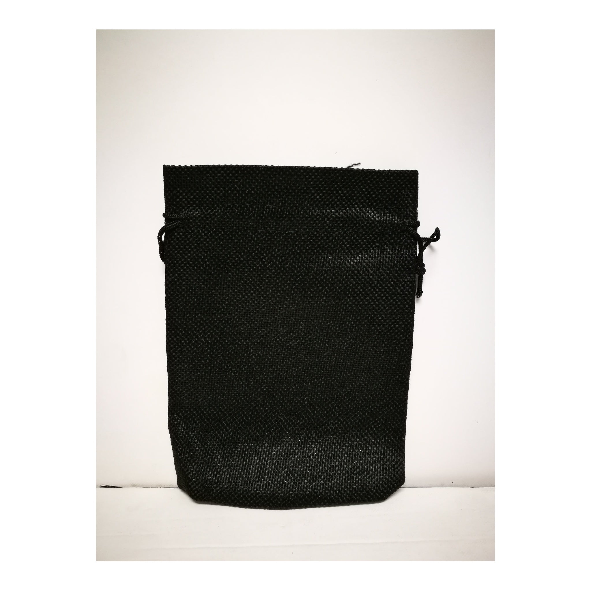 (c) 3"×4" Burlap Bag Black